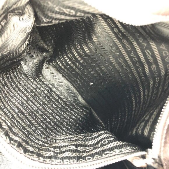 PRADA logo Bag 2WAY Tote Bag Leather Brown - Picture 9 of 16